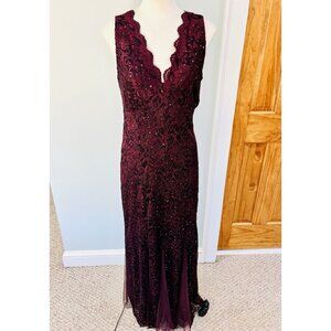 Candalite Burgundy Lace Formal Dress MED Cocktail Prom Holiday Party Whimsigoth